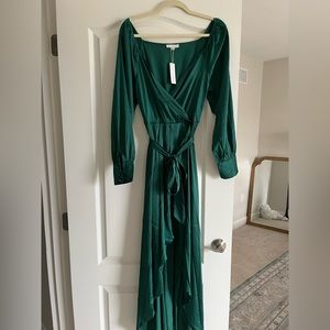 Baltic Born emerald green long sleeve dress